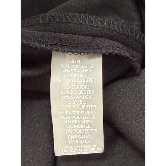 Calvin Klein Black w/ White Polka Dot Semi Sheer 3/4" Sleeves Midi Dress Size 8 - Picture 9 of 10